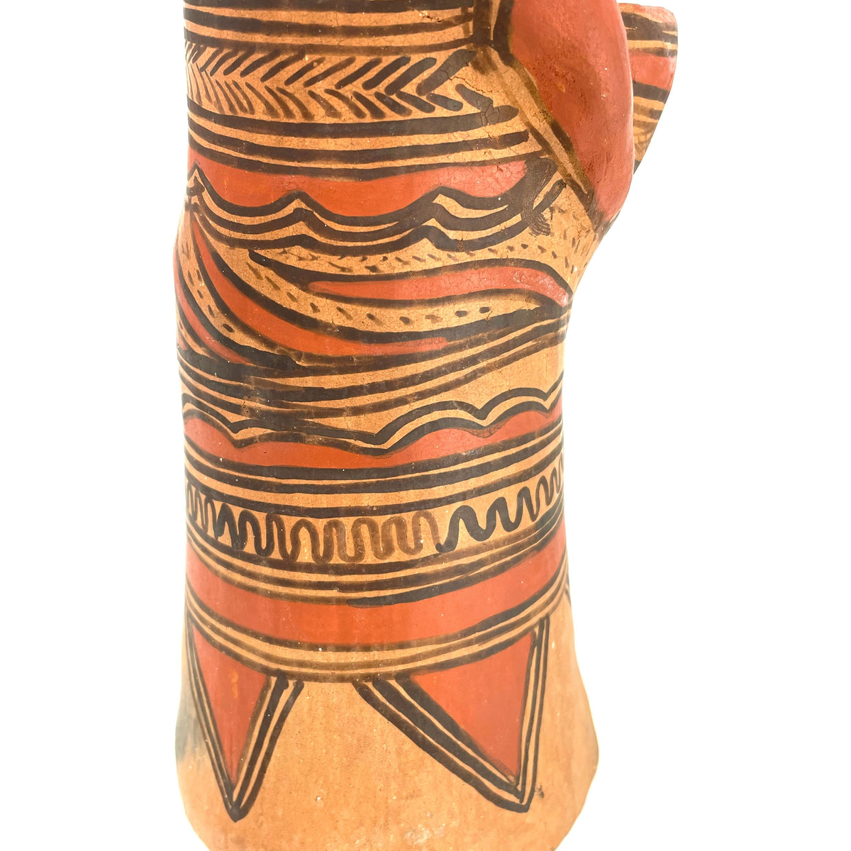 1950s Nahua Female Figurine from San Agustín Oapan, Guerrero, Mexico - 12.5" H X 4.5" Diam. (#5)