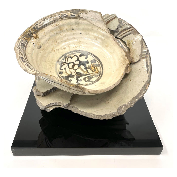Sukhothai 14th/16th Century Fused Stoneware on Black Acrylic Base.