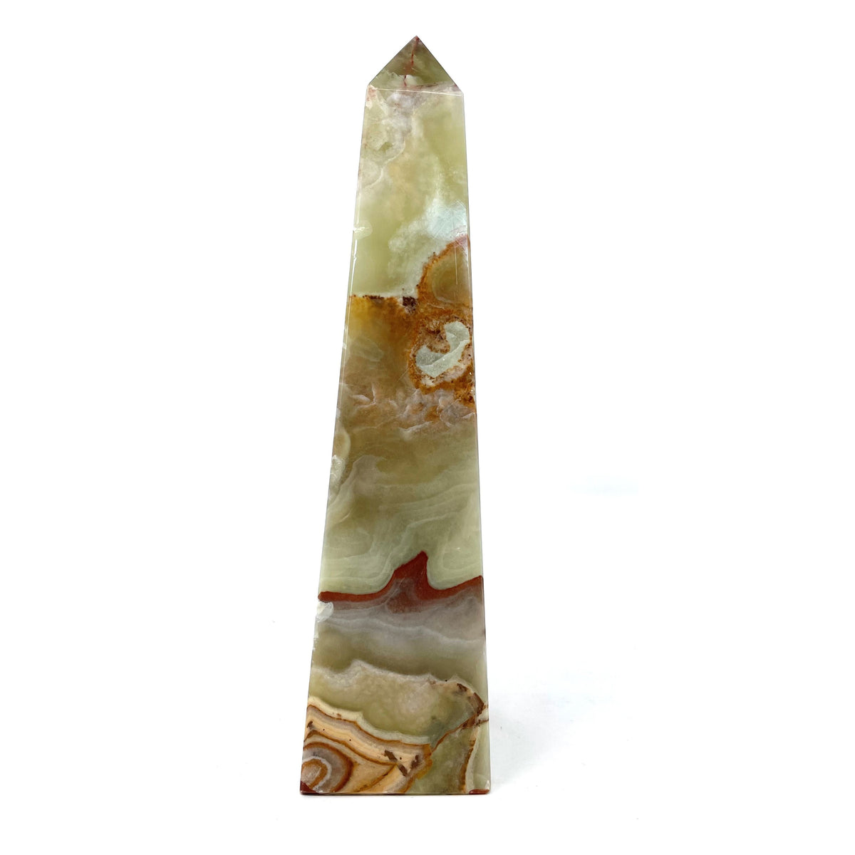 Multicolor/Green Solid Onyx Obelisk (Small)