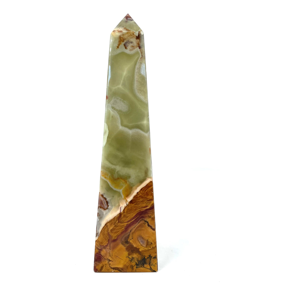 Multicolor/Green Solid Onyx Obelisk (Small)