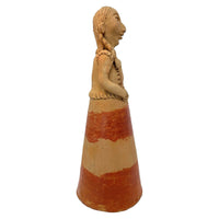 Vintage Young Girl Folk Art Figure from Jalisco - 13" H X 5" Diam.