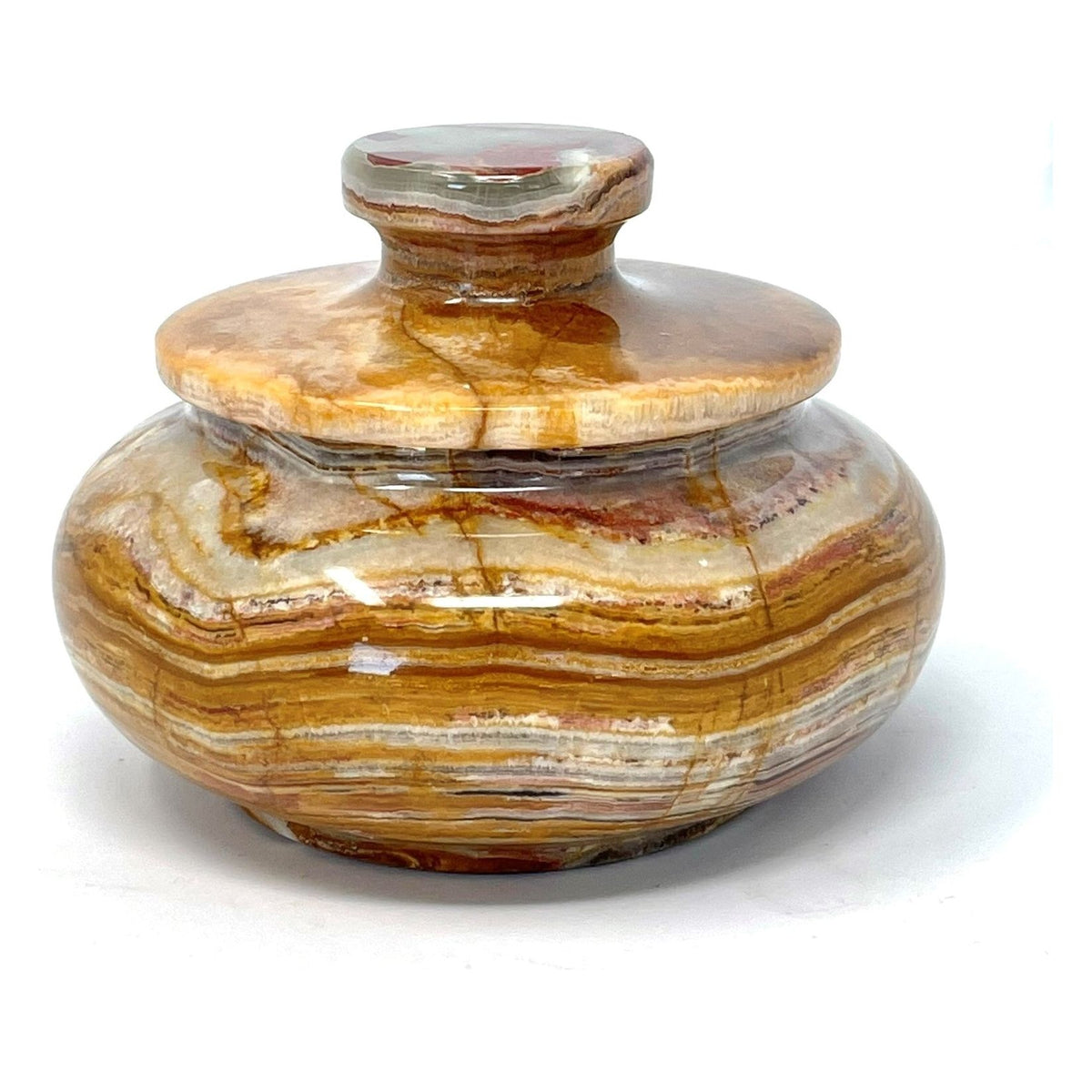 Multicolor Onyx Container with Lid