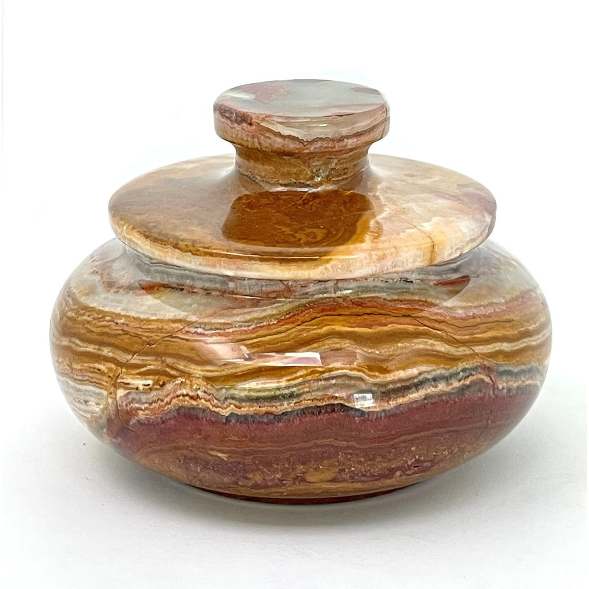 Multicolor Onyx Container with Lid