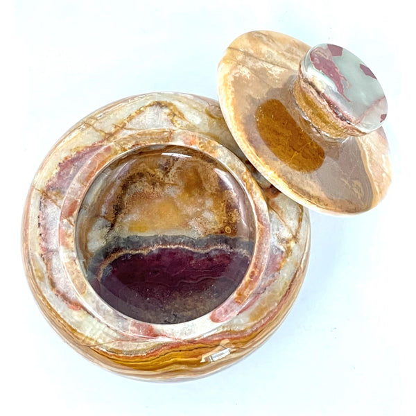 Multicolor Onyx Container with Lid