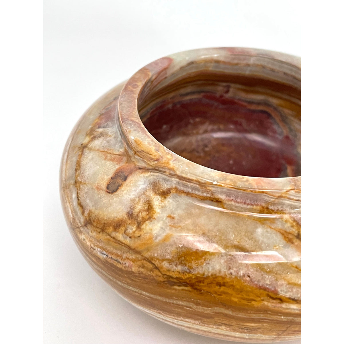 Multicolor Onyx Container with Lid