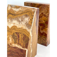 Saffron Brown Onyx Bookends (Set of 2)