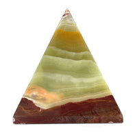 Multicolor/Green Solid Onyx Pyramid (Large)