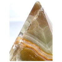 Multicolor/Green Solid Onyx Pyramid (Large)