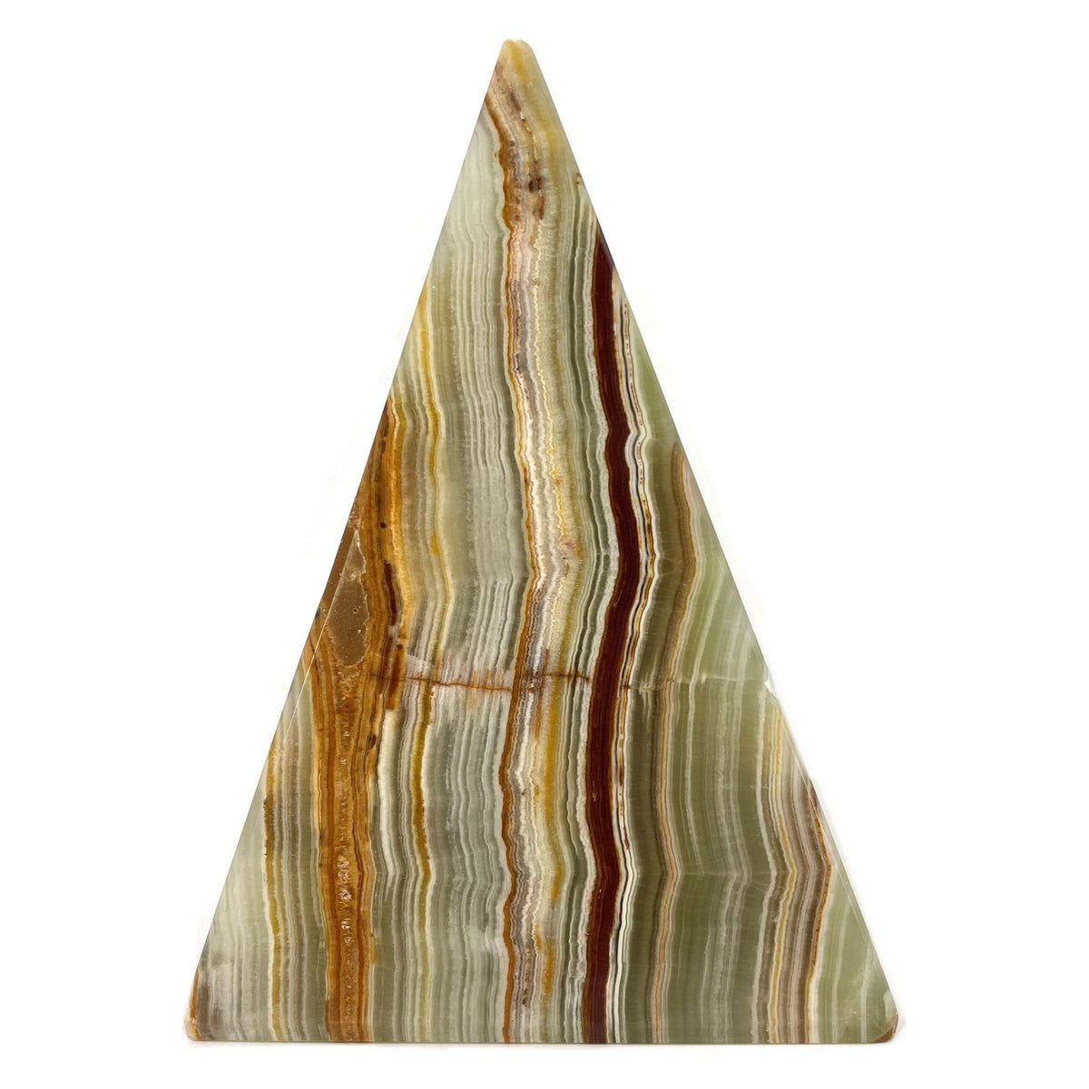 Multicolor/Green Solid Onyx Pyramid (Medium)