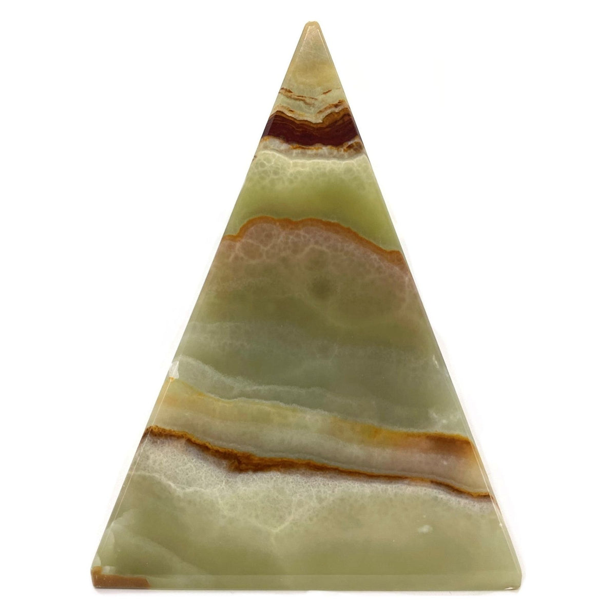 Multicolor/Green Solid Onyx Pyramid (Medium)