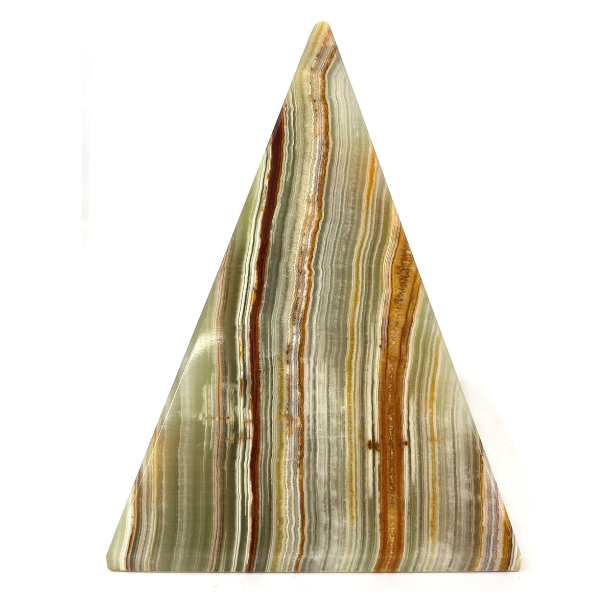 Multicolor/Green Solid Onyx Pyramid (Medium)