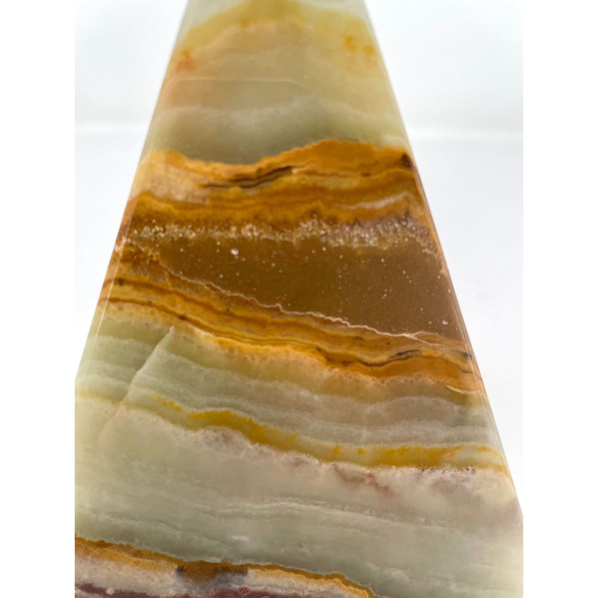 Multicolor/Green Solid Onyx Pyramid (Medium)