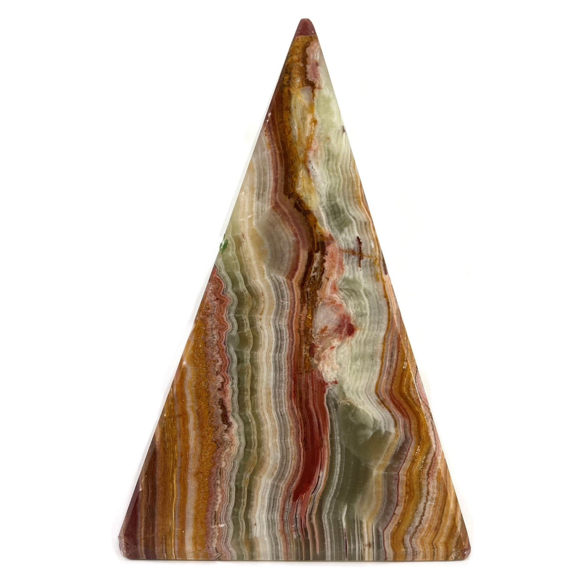 Multicolor/Green Solid Onyx Pyramid (Small)