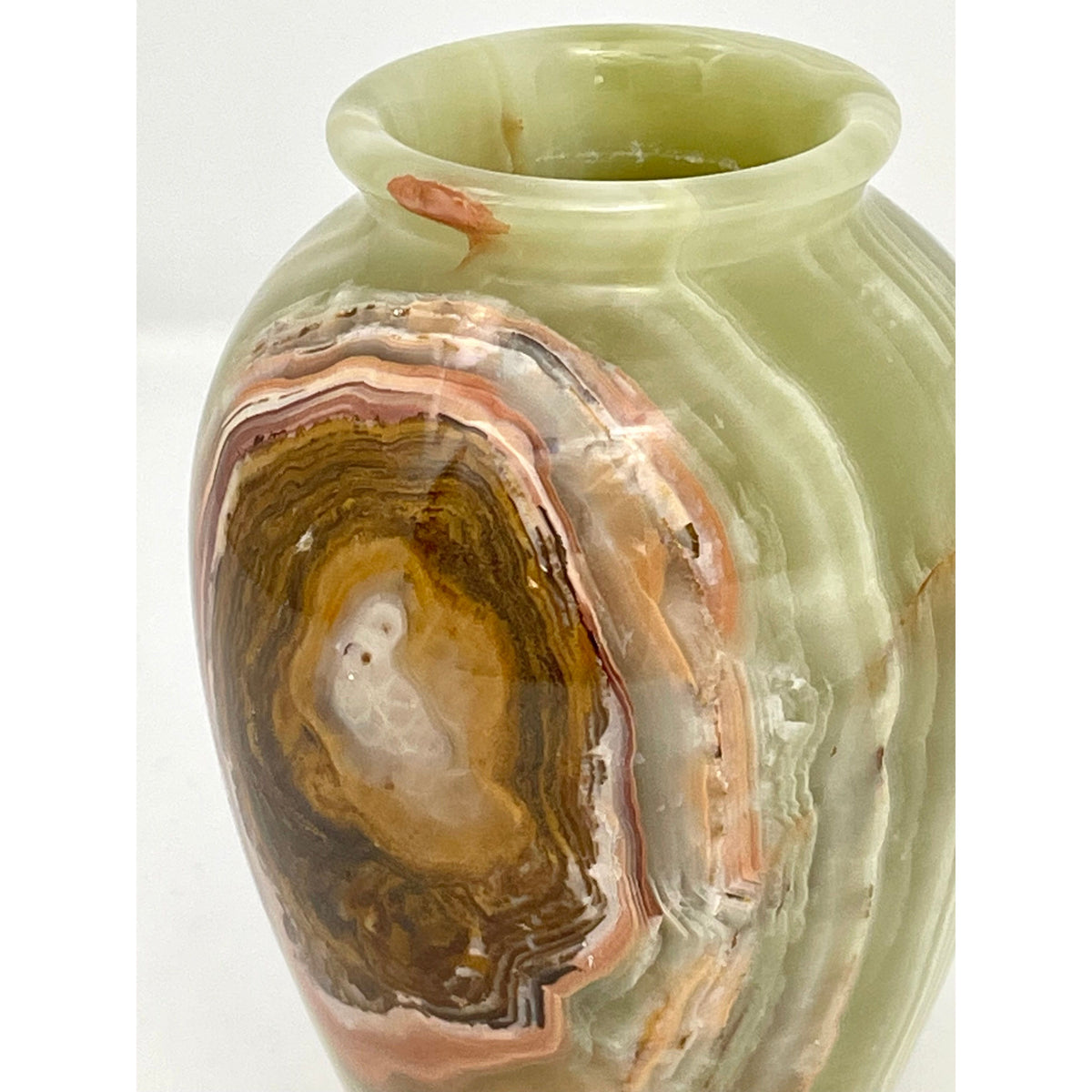 Multicolor/Green Onyx Vase