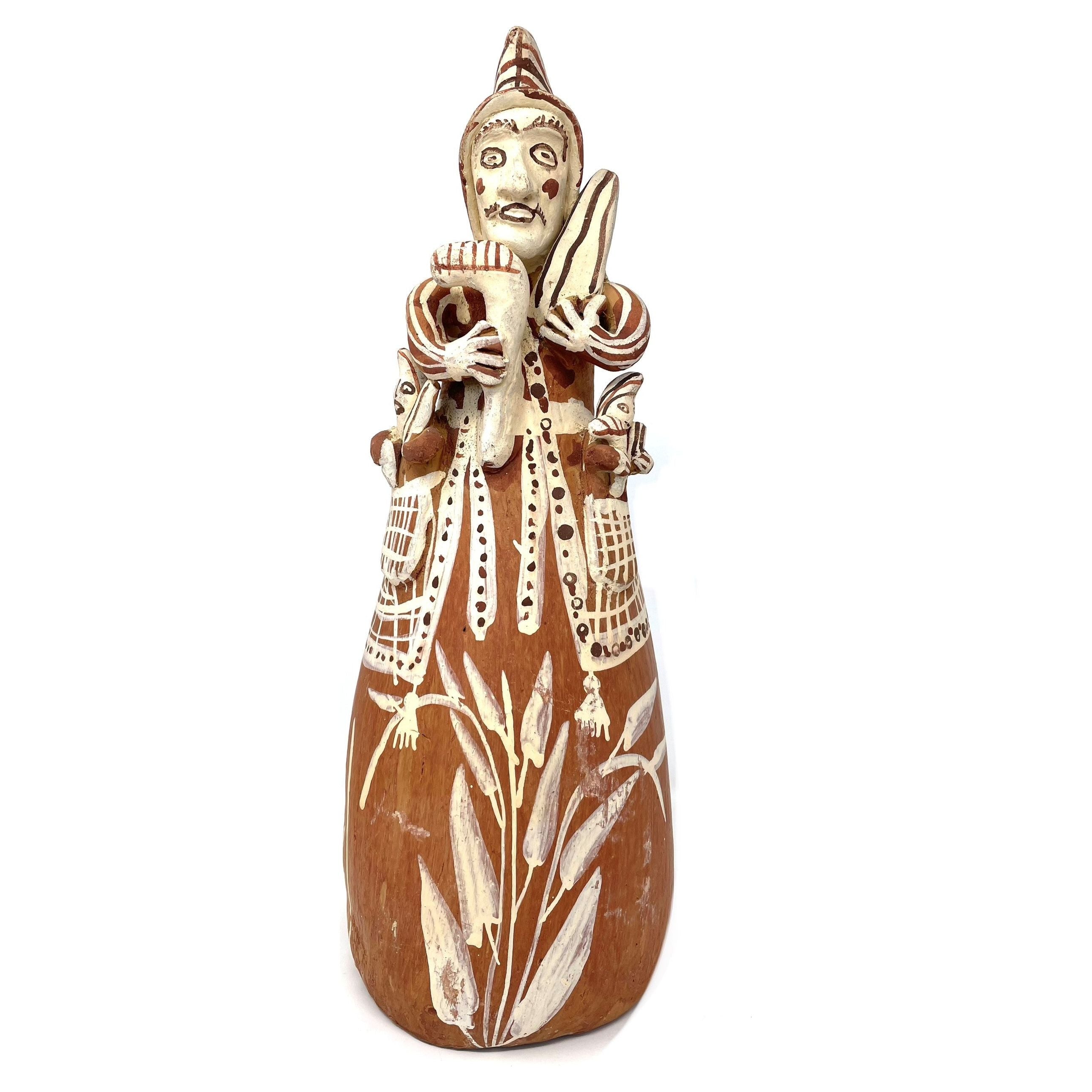 工芸品 Peru pottery church Vintage Peruvian Mission Church,clay Church,clay Mission,red