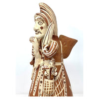 Peruvian Folk Art Musician Measuring 17 Inches Tall by 7 Inches Diameter