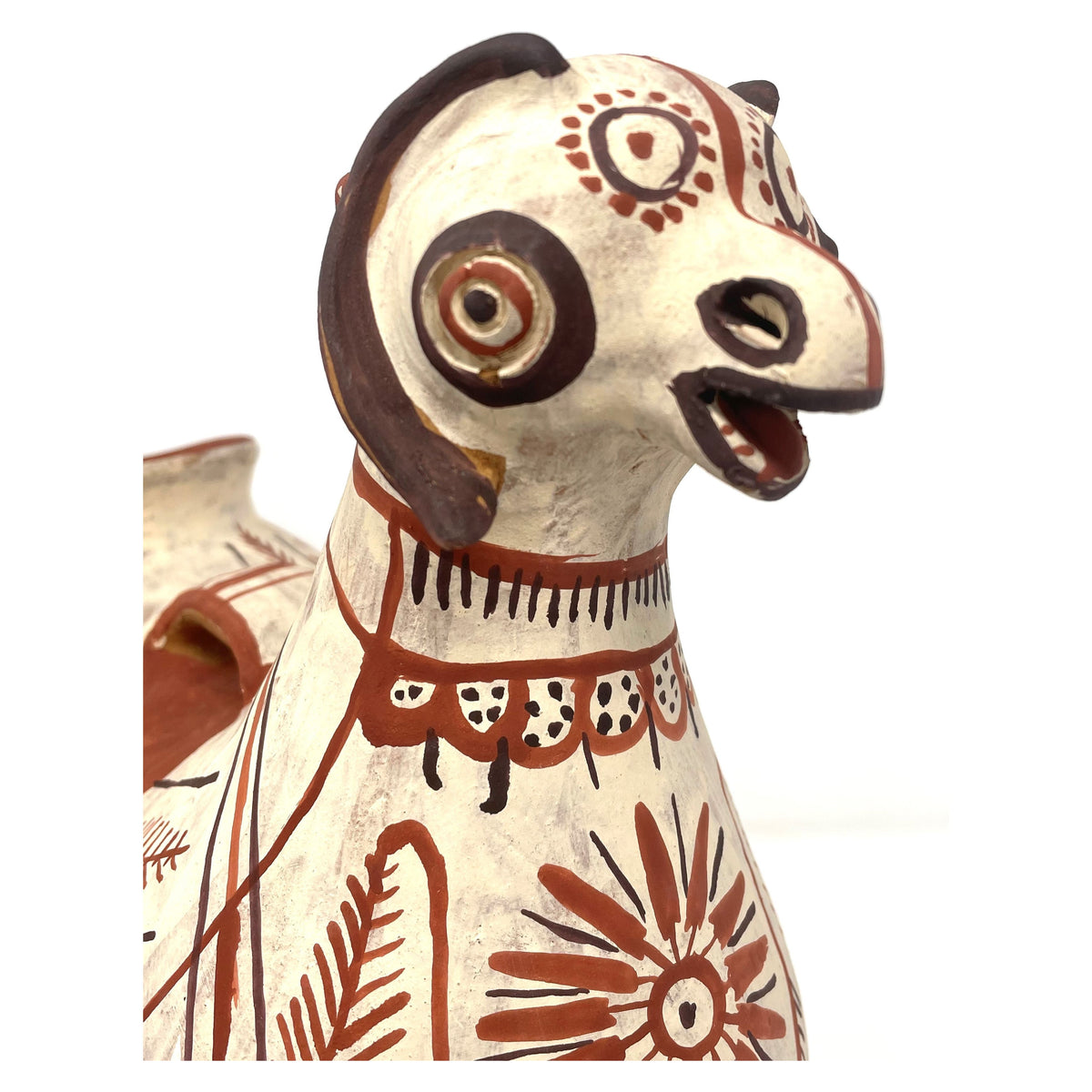 Large Folk Art Llama from Peru Measuring 12 Inches Tall by 12 Inches Long