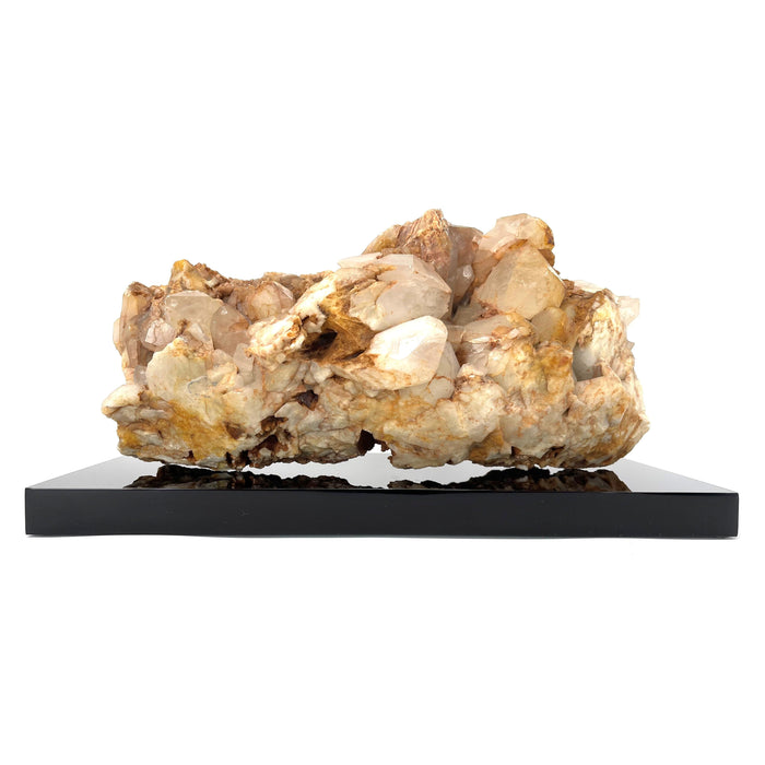 Milky Quartz Cluster with Black Acrylic Base - 10.5" L X 5.5" H X 4" D
