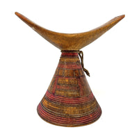 Vintage Wooden Ethiopian Tribal Headrest from Oromia Region