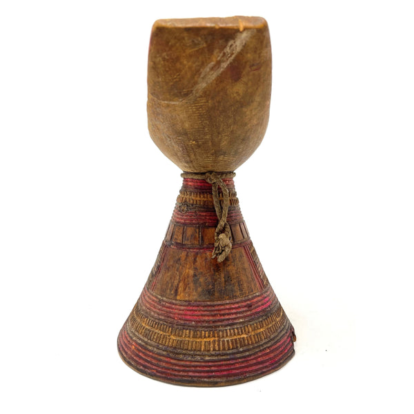 Vintage Wooden Ethiopian Tribal Headrest from Oromia Region