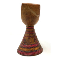 Vintage Wooden Ethiopian Tribal Headrest from Oromia Region