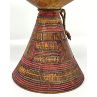 Vintage Wooden Ethiopian Tribal Headrest from Oromia Region