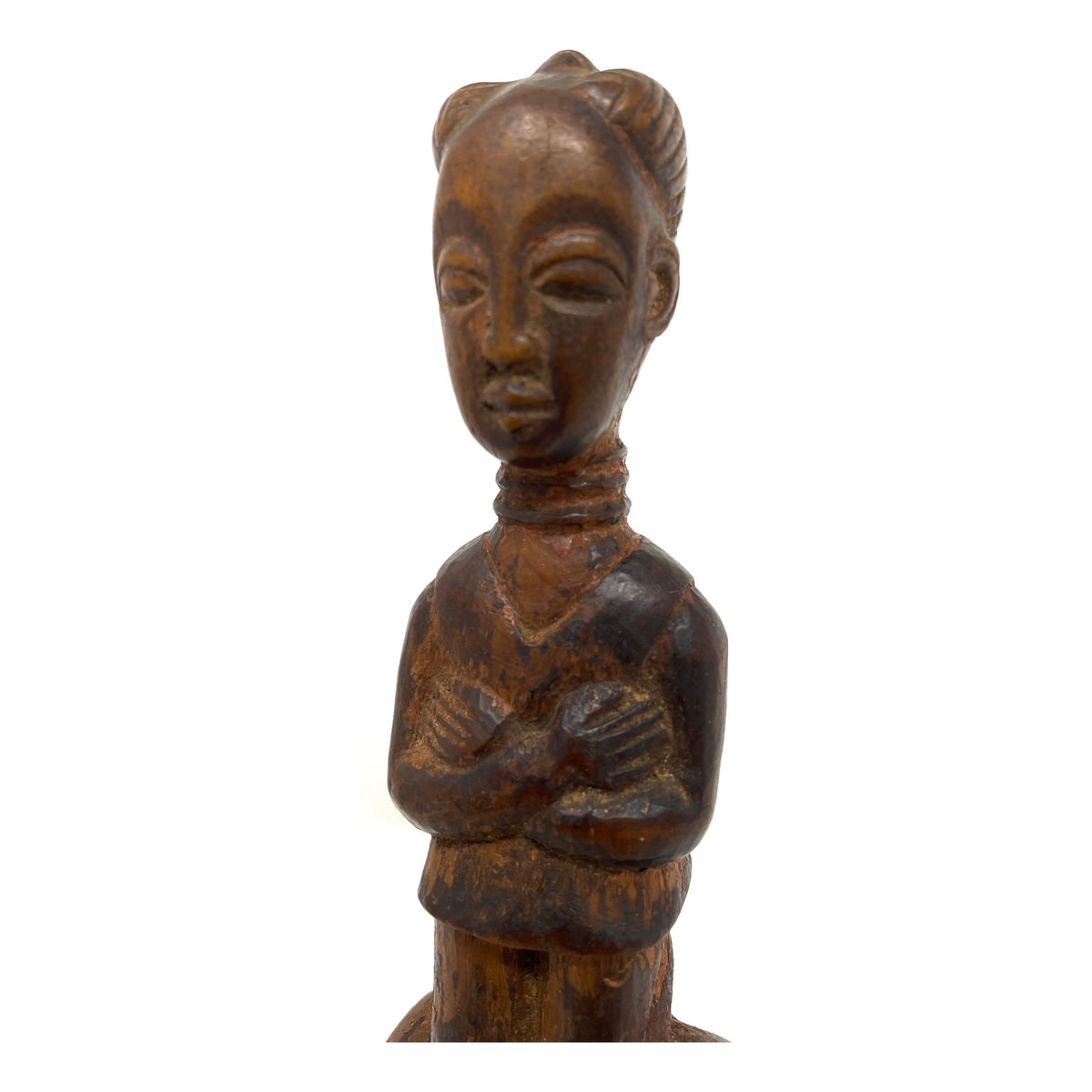 Baule-Style Female Figural Sling Shot from Ivory Coast/Côte d’Ivoire