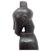 Baule-Style Heddle Pulley with Female Head from Ivory Coast/Côte d’Ivoire