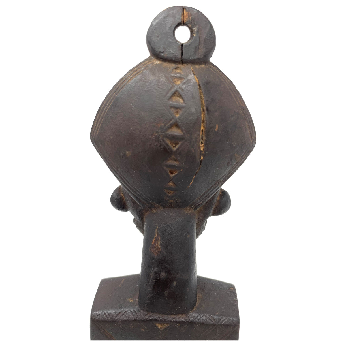 Baule-Style Heddle Pulley with Male Head from Ivory Coast/Côte d’Ivoire