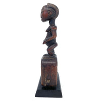 Baule-Style Heddle Pulley with Anthropomorphic Figure from Ivory Coast/Côte d’Ivoire