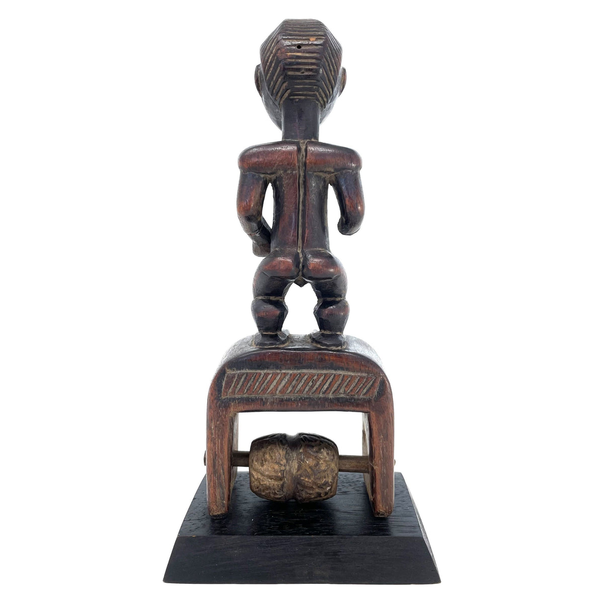 Baule-Style Heddle Pulley with Anthropomorphic Figure from Ivory Coast/Côte d’Ivoire