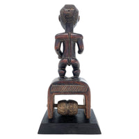 Baule-Style Heddle Pulley with Anthropomorphic Figure from Ivory Coast/Côte d’Ivoire