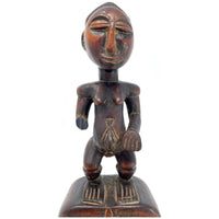 Baule-Style Heddle Pulley with Anthropomorphic Figure from Ivory Coast/Côte d’Ivoire