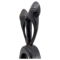 Senofu-Style Heddle Pulley with Double Hornbill Figure from Ivory Coast/Côte d’Ivoire