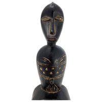 Guro/Baule-Style Heddle Pulley with Male Figure from Ivory Coast/Côte d’Ivoire