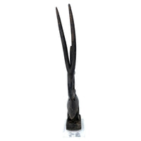 Abstract Bamana/Bambara Chiwara Carved Wood Figure Headdress from Mali - 22.75" H X 7.25" D X 2.75" W