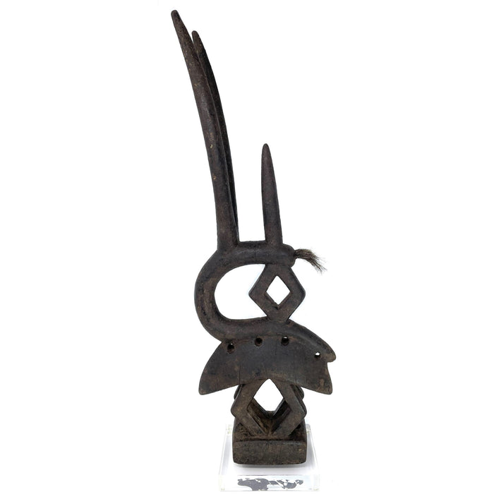 Abstract Bamana/Bambara Chiwara from Mali - 23" H X 7.3" D X 2.8" W