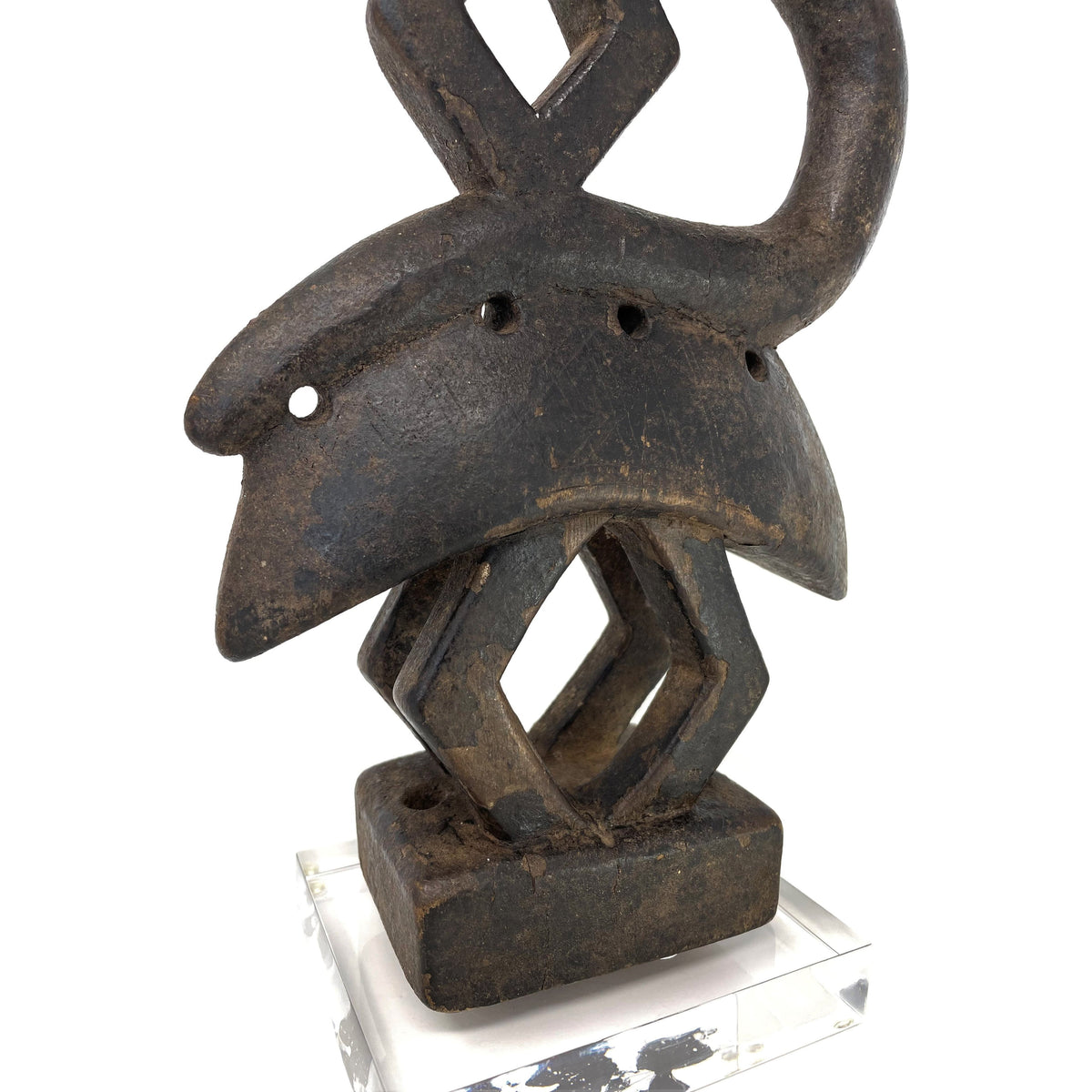 Abstract Bamana/Bambara Chiwara Carved Wood Figure Headdress from Mali - 22.75" H X 7.25" D X 2.75" W