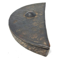 Crescent Shaped Kuba Wooden Tukula Box from Congo