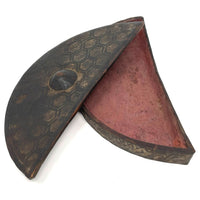 Crescent Shaped Kuba Wooden Tukula Box from Congo