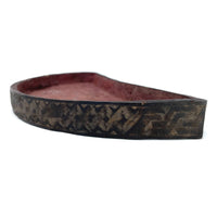 Crescent Shaped Kuba Wooden Tukula Box from Congo