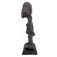 Yaka-Style African Wood Carved Male Figure from Congo