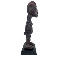 Yaka-Style African Wood Carved Male Figure from Congo