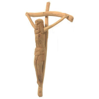 Mid-Century Mexican Folk Art Crucifix from Michoacán Mexico Measuring 23 Inches Tall by 12.5 Inches Wide