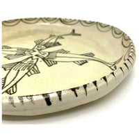 Vintage Tzintzuntzan Plate featuring Four Fish from Michoacán, Mexico - 10.5" Diam. X 1.38" H