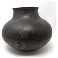 Antique Rustic Philippine Ifugao Pottery Jar - 11" H X 13" Diam.