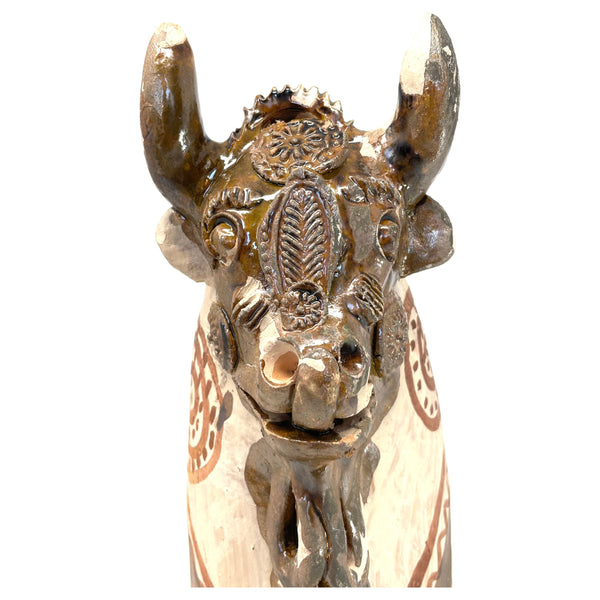 Vintage Pucará Folk Art Bull from Peru - 12" H X 11" L X 4.25" W