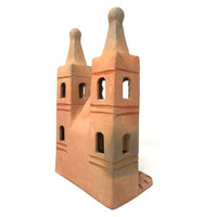 Vintage Folk Art Church from Puebla, Mexico - 13" H X 7.75" W X 5.25" D