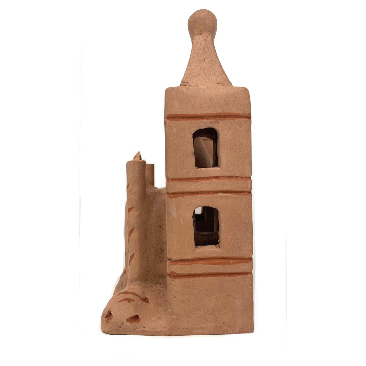 Vintage Folk Art Church from Puebla, Mexico - 10.5" H X 7.5" W X 5" D