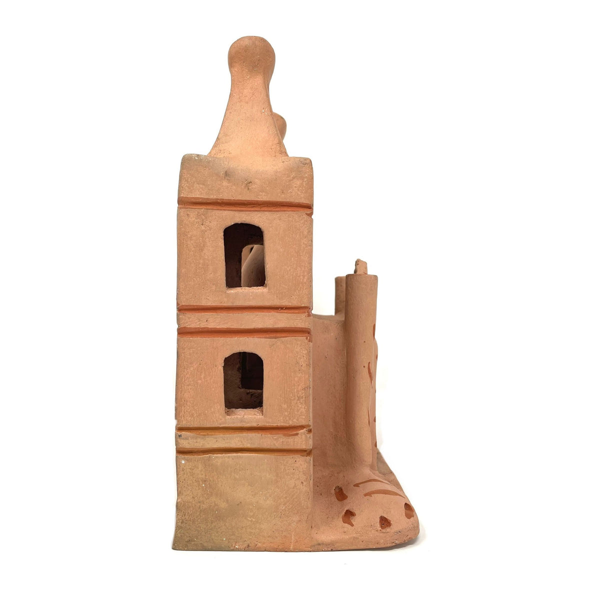 Vintage Folk Art Church from Puebla, Mexico - 10.5" H X 7.5" W X 5" D